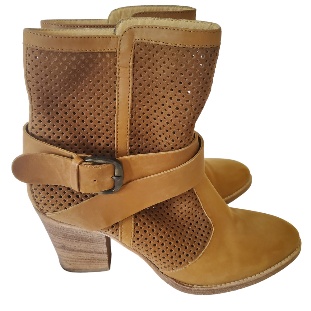 Brown Bootie Suede Leather 8 Aquatalia by Marvin K Fawn All Season